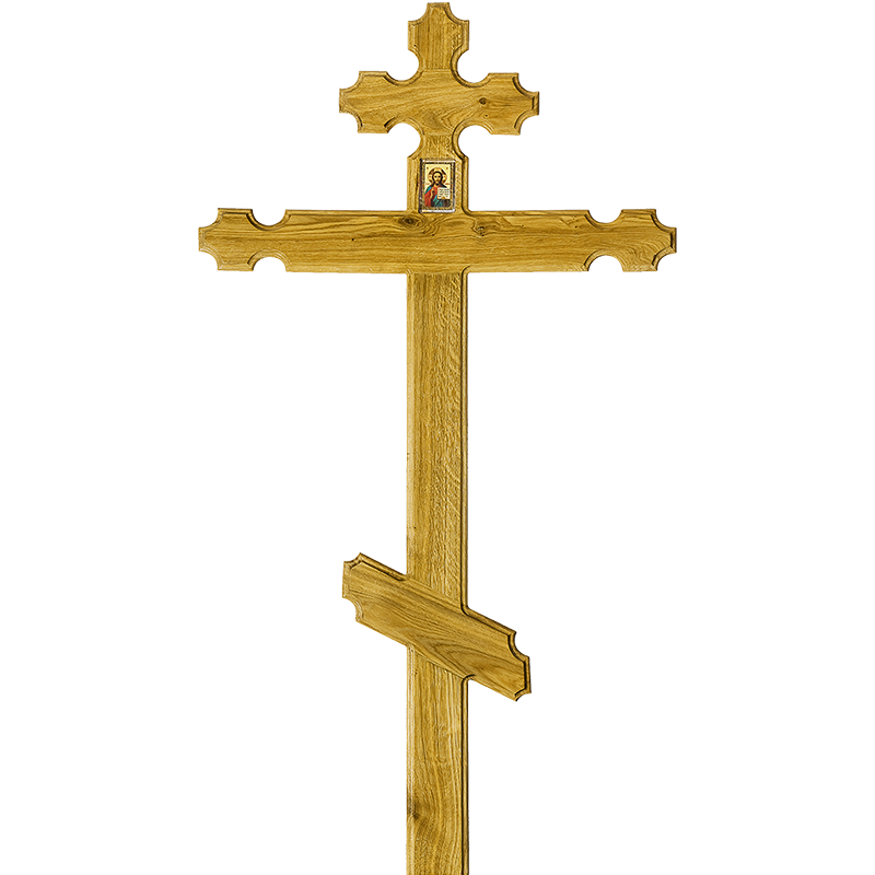 Дубовый крест на могилу «Резной»