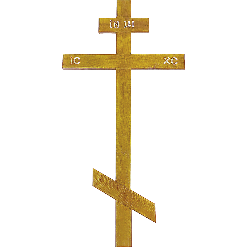 Дубовый крест на могилу «Традиция»