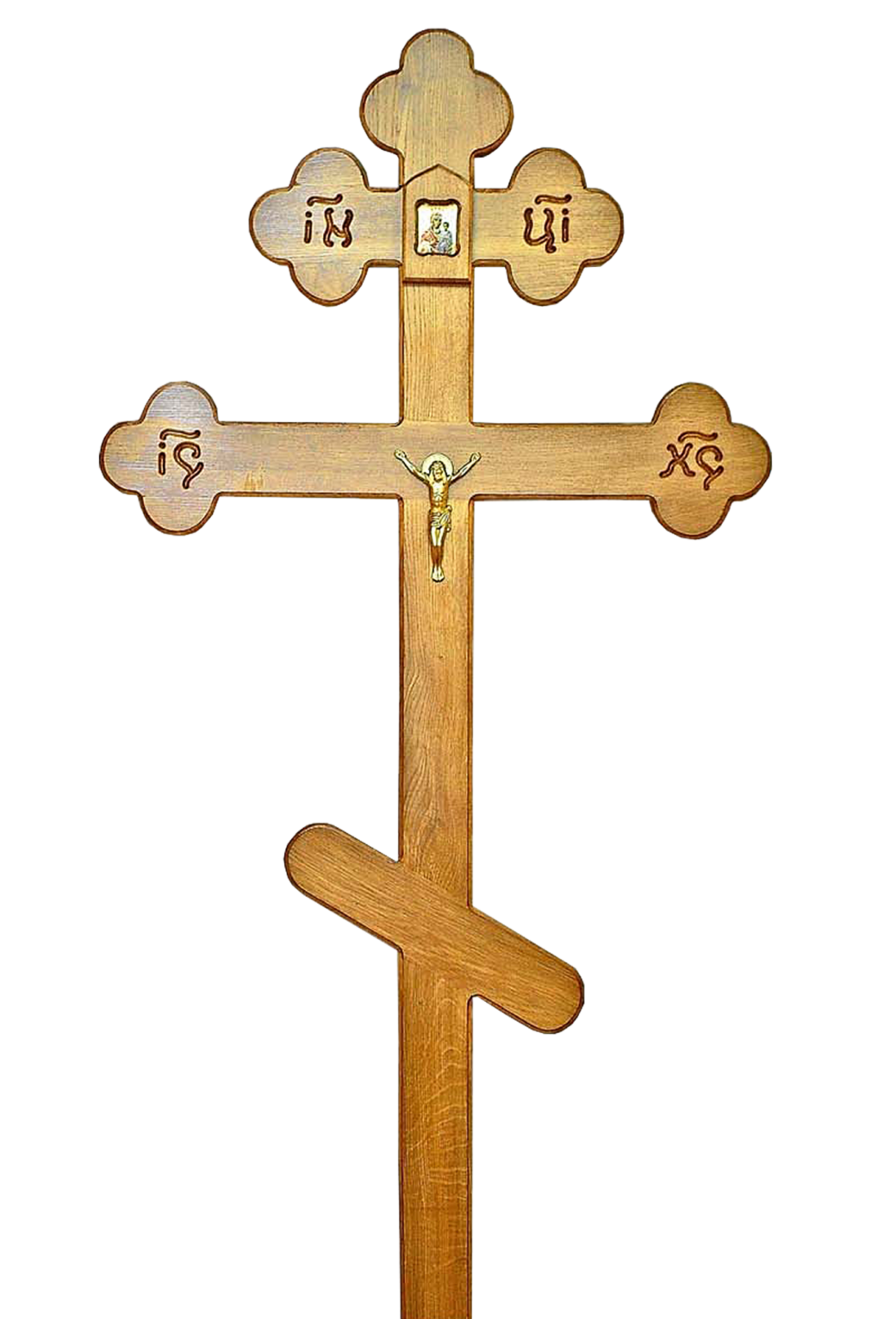 Крест дубовый "трилистник с распятием"